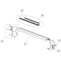 Guiding Rail Assembly for Norton Clipper TR252 Tile Saw