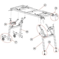 Feet Assembly for Norton Clipper TR252 Tile Saw
