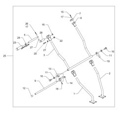 Handle Assembly for Wacker P35 Screed
