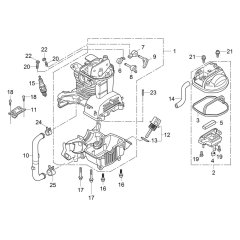 Crankcase Assembly for Wacker P35A Screed