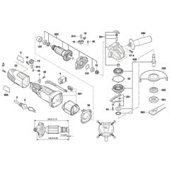 Bosch PWS 700-115 Grinder Assembly