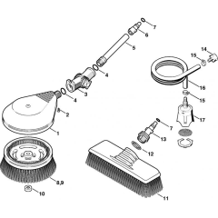 Washing Brush & Suction Hose