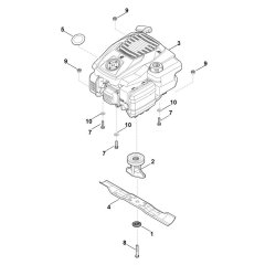 Engine and Blade for Stihl RM 248.2