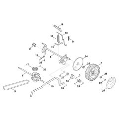 Rear Axle for Stihl RM 448.0 TX