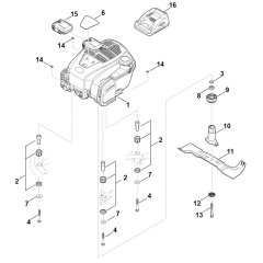 Engine and Blade for Stihl Mower