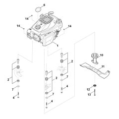 Engine, Blade for Stihl Mower