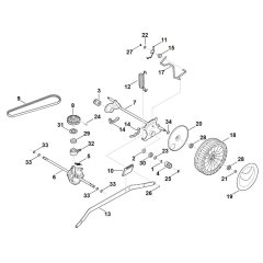 Shaft & Gear Box for Stihl RM 650.0 VE