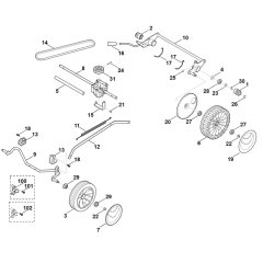 Chassis & Gear Box for Stihl Mower