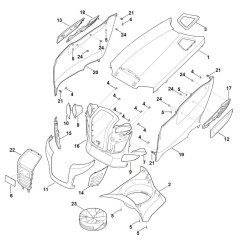 Engine Hood for Stihl Mower
