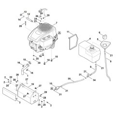 Engine and Tank for Stihl Mower