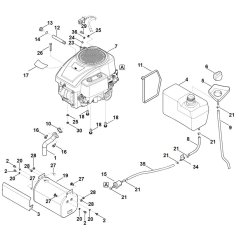 Engine, Tank for Stihl RT 5097.1