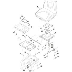 Seat for Stihl RT 6112.1 ZL