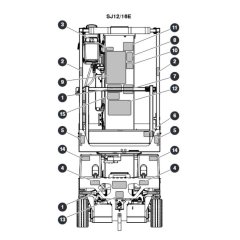 Front Labels for Skyjack SJ12 E Vertical Mast