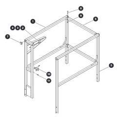 Railings Full/ Saloon Gate for Skyjack SJ12 E Vertical Mast