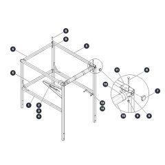 Railings Half Gate for Skyjack SJ12 E Vertical Mast