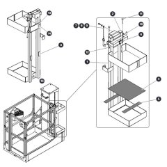 Tube Casy for Skyjack SJ12 E Vertical Mast