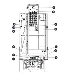 Labels - Front View for Skyjack SJ16 Access Platforms