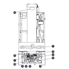 Labels - Rear View for Skyjack SJ16 Access Platforms