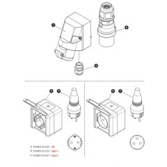 Power Outlet - CE/AS/KC for Skyjack SJ16 Access Platforms