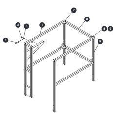 Railing for Skyjack SJ16 Access Platforms