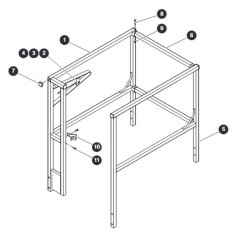 Railings Full/ Saloon Gate for Skyjack SJ16 E Vertical Mast