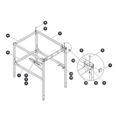 Railings Half Gate for Skyjack SJ16 E Vertical Mast