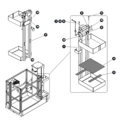 Tube Caddy for Skyjack SJ20 E Vertical Mast