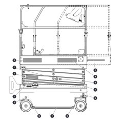 Right Side Labels  for Skyjack SJ3013 Micro DC Scissor Lift