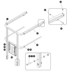 Extension Platform Hinged Railings for Skyjack SJ3219 Micro DC Scissor Lift