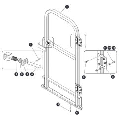 Full Gate Hinged Railings for Skyjack SJ3219 Micro DC Scissor Lift