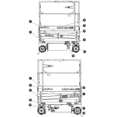 Left & Right Side Labels for Skyjack SJ3219 Micro DC Scissor Lift