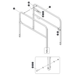 Main Platform Hinged Railings for Skyjack SJ3219 Micro DC Scissor Lift