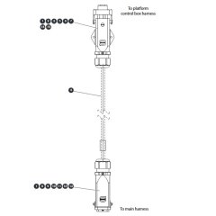 Platform to Base Control Cable for Skyjack SJ3219 Micro DC Scissor Lift