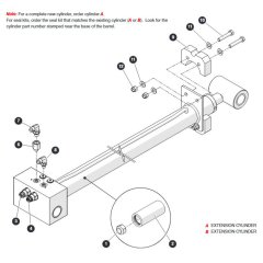 Extension Cylinder Assembly for Skyjack SJ45 AJEplus Articulating Boom