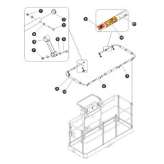 External Railing Assembly for Skyjack SJ45 AJEplus Articulating Boom