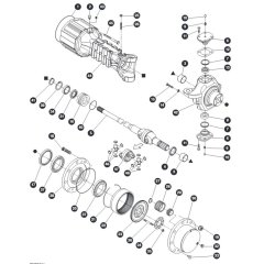 Hub Reduction - Front Axle Assembly for Skyjack SJ45 AJEplus Articulating Boom