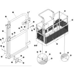 Platform Mesh - AS Assembly for Skyjack SJ45 AJEplus Articulating Boom