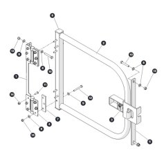 Swing Gate Assembly for Skyjack SJ45 AJEplus Articulating Boom