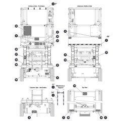 Labels - Front, Back & Top for Skyjack SJ4726 DC Scissor Lift