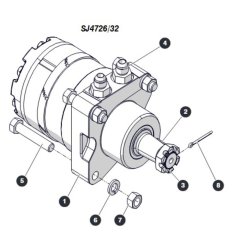 Wheel Motor (ANSI/CSA) for Skyjack SJ4726 DC Scissor Lift