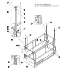 Anti-Overrising Posts - KC Only for Skyjack SJ4740 DC Scissor Lift