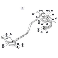 Hydraulic Hoses - Base for Skyjack SJ4740 DC Scissor Lift