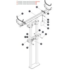 Universal Heavy-Duty Pipe Rack for Skyjack SJ4740 DC Scissor Lift