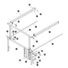 Extension Platform Railings for Skyjack SJ4740 E C103007000 - C103999999 DC Scissor Lift