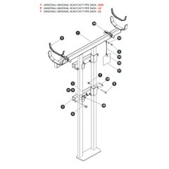 Heavy Duty Pipe Rack for Skyjack SJ4740 E C103007000 - C103999999 DC Scissor Lift