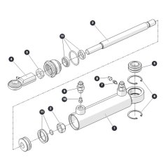 Steer Cylinder for Skyjack SJ4740 E C103007000 - C103999999 DC Scissor Lift