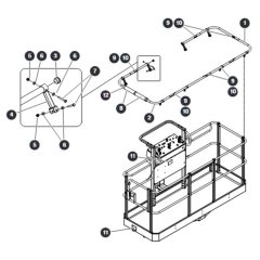 External Platform Railing for Skyjack SJ66 Tplus Telescopic Boom