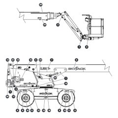 Labels - Controls Side for Skyjack SJ66 Tplus Telescopic Boom