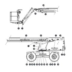 Labels - Engine Side for Skyjack SJ66 Tplus Telescopic Boom
