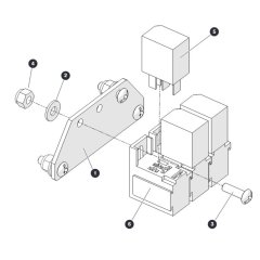 Micro Relay Mount for Skyjack SJ66 Tplus Telescopic Boom